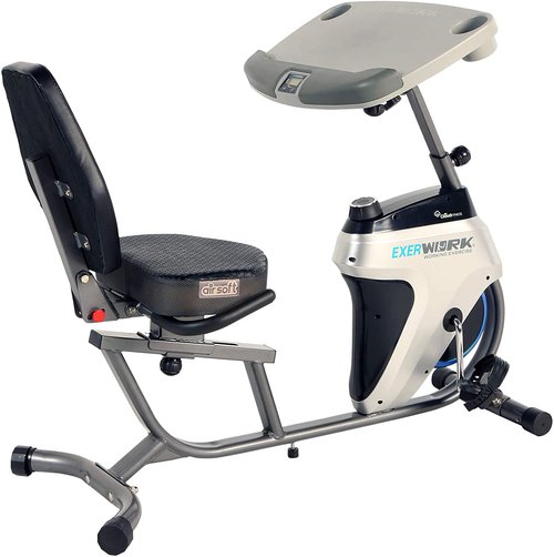 Exerpeutic 2500 Recumbent Exercise Bike with Adjustable Desk