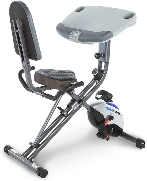 Exerpeutic WorkFit 1000 Folding Exercise Bike and Desk